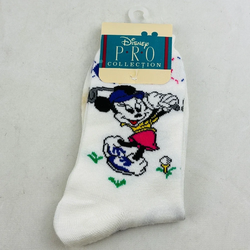 Vintage Disney Pro Collection Minnie Mouse Golf Socks Womens 9-11‎ Golf Ball Tee